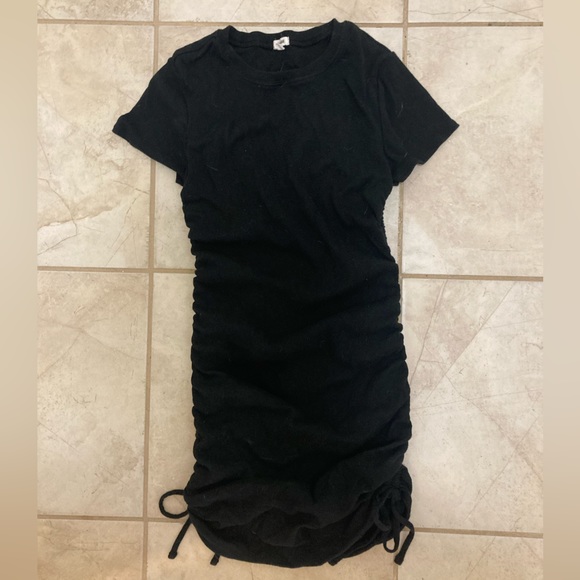 Black Mini Maxi Dress with Side Ties - Picture 1 of 1